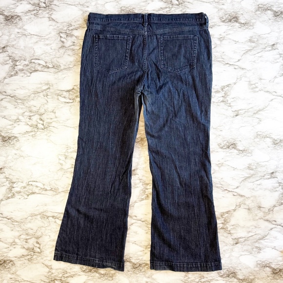 Old Navy The Flirt Wide Leg Trouser Dark Wash Jeans - Picture 8 of 10